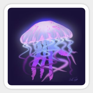 Neon Jellyfish - Pink Sticker